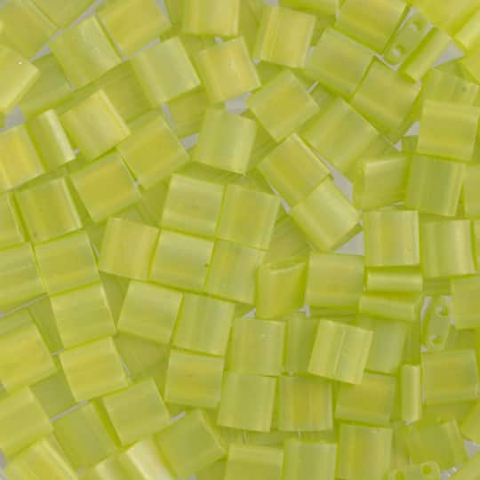 Miyuki® TILA® 5mm Transparent AB Matte Glass Beads